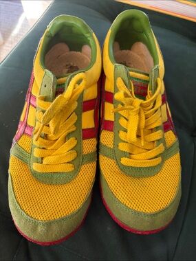 Onitsuka Tiger by Asics Yellow, Green & Red Low-Top Sneakers